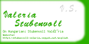 valeria stubenvoll business card